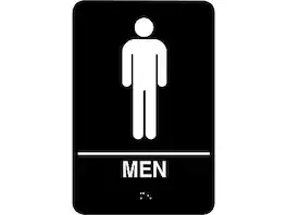 Cosco - Cosco® Women and Men Indoor Door Signs, 5.9" x 9", 2/Set (098095) - Black/White