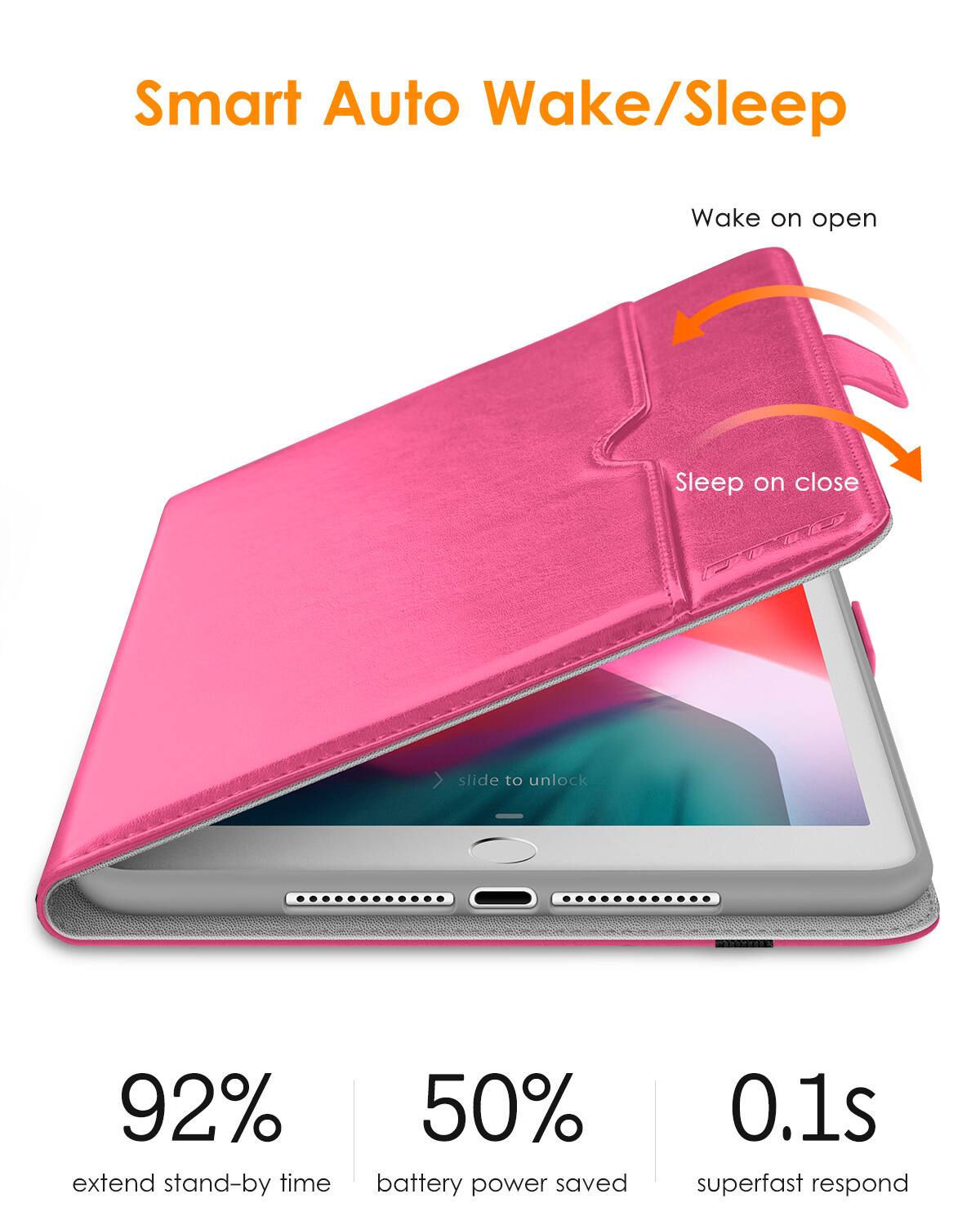 Smart Auto Wake/Sleep

- Wake on open
- Sleep on close

92% extend stand-by time

50% battery power saved

0.1s superfast respond