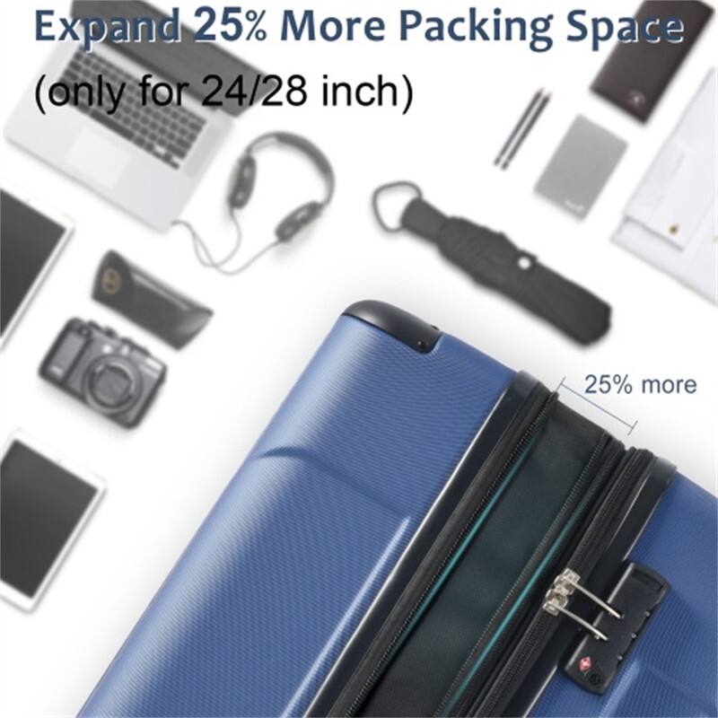 Expand 25% More Packing Space (only for 24/28 inch)  
25% more