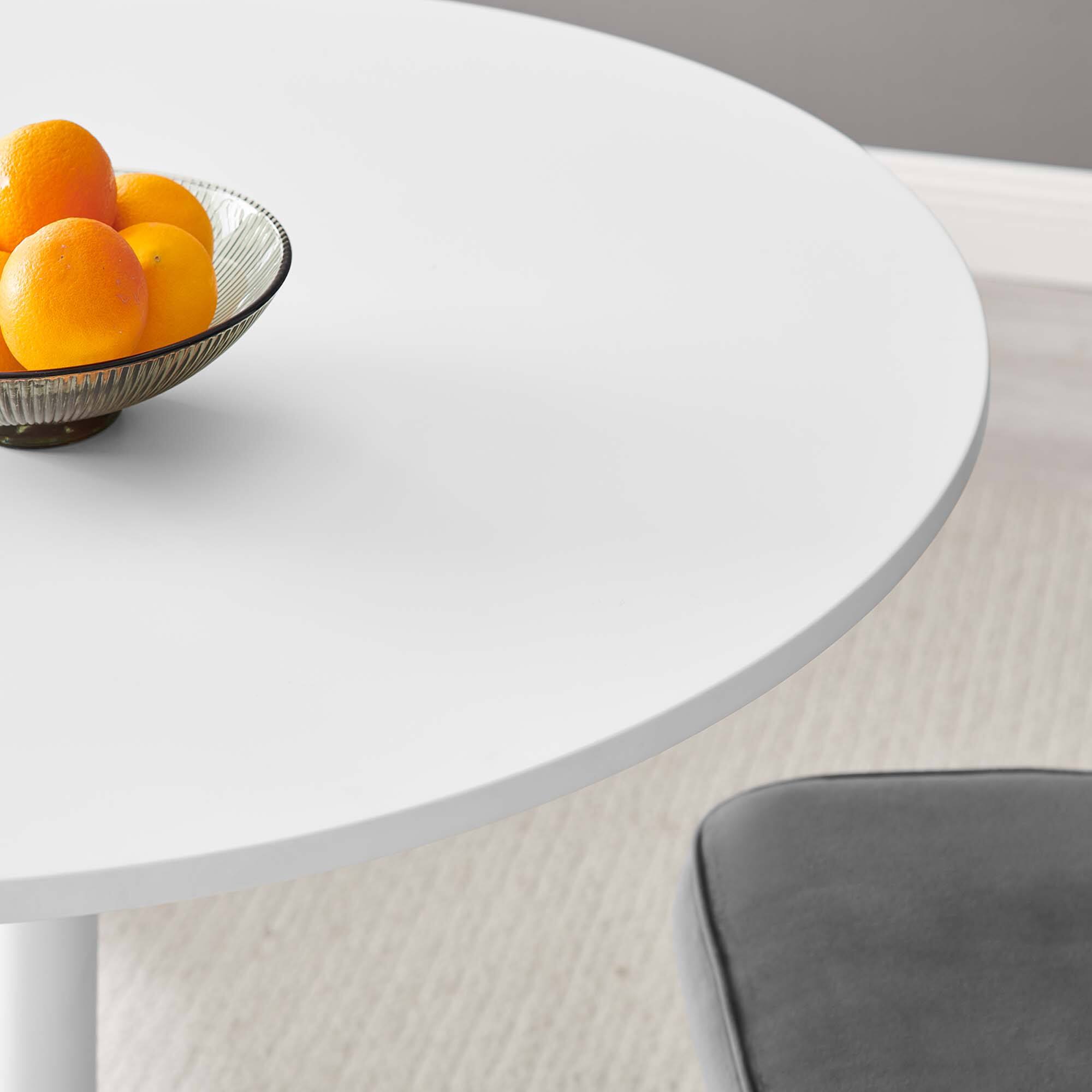Alt View 1. Modway - Amuse 40" Dining Table by Modway - White White.