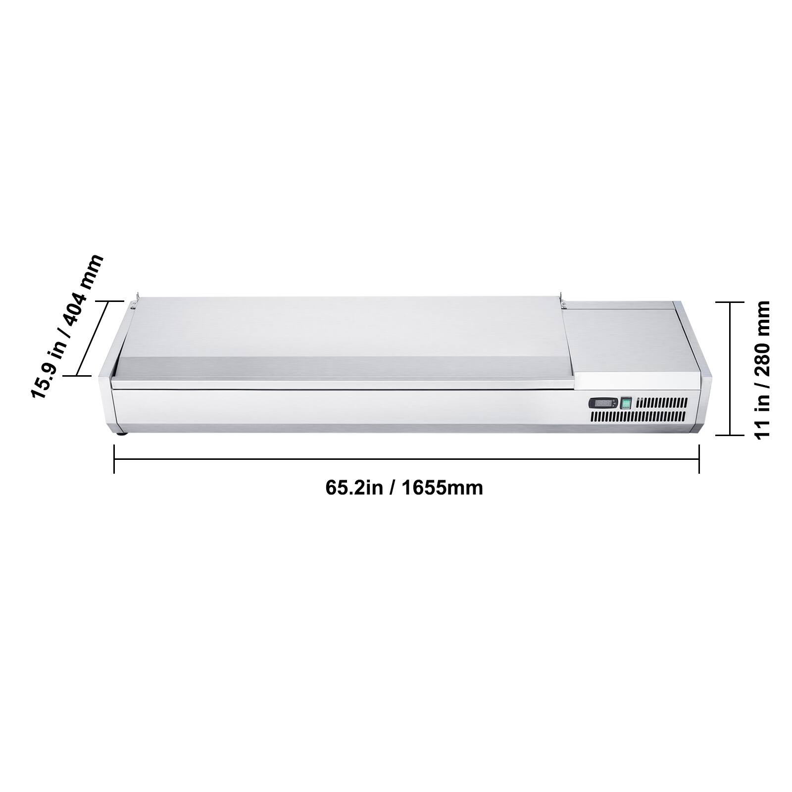 15.9 in / 404 mm  
65.2 in / 1655 mm  
11 in / 280 mm