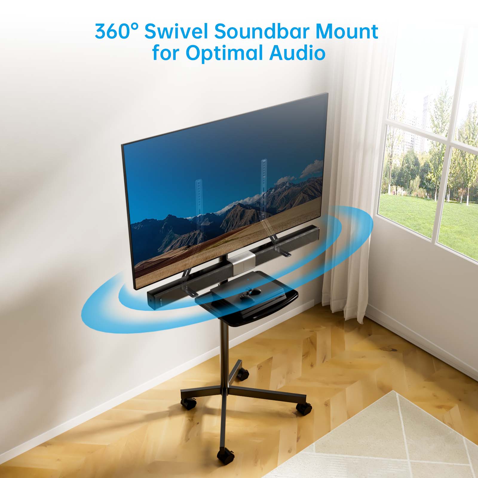 360° Swivel Soundbar Mount for Optimal Audio
