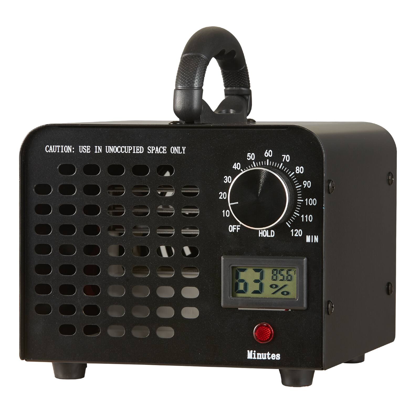 CAUTION: USE IN UNOCCUPIED SPACE ONLY

40 30 20 10 OFF 50 60 70 80 90 100 110 HOLD 120 MIN

856 Minutes