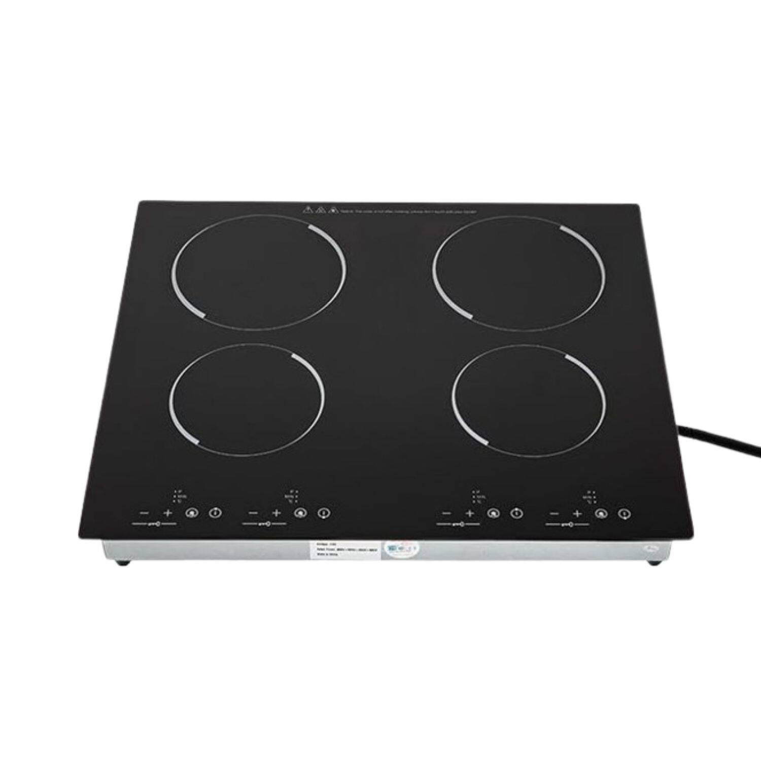 Stock Preferred - 4-Burner 3000W Electric Ceramic Cooktop - Black