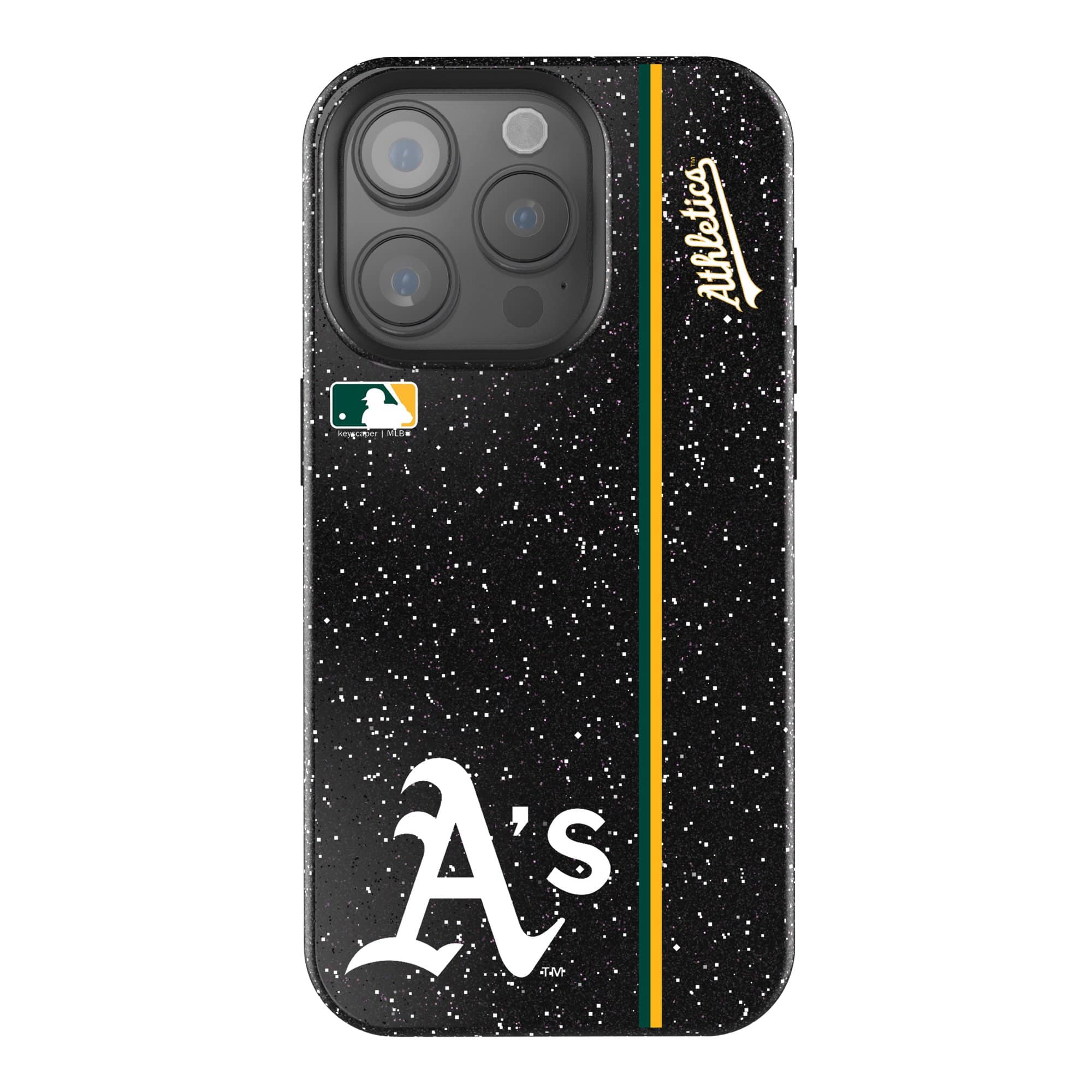 Keyscaper - MLB - Athletics iPhone Bling Case - 14 - Black