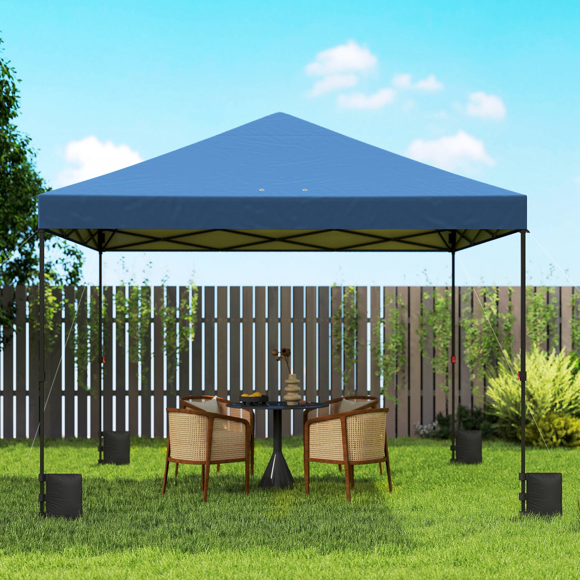Alt View 8. Outsunny - 10 x 10 ft Pop Up Canopy Tent with One Push Setup, Easy Setup Outdoor Portable Instant Canopy Shelter.