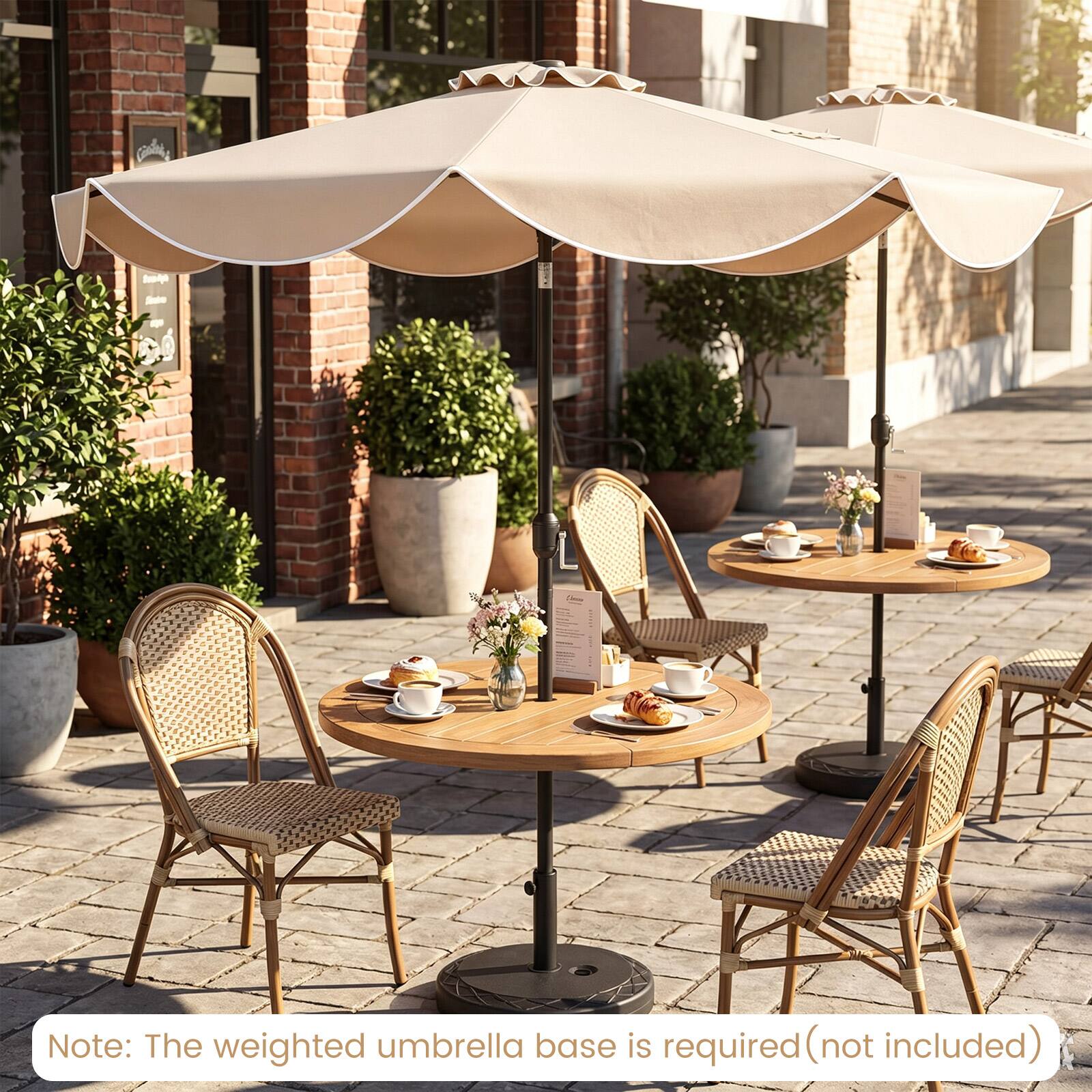 Note: The weighted umbrella base is required (not included)