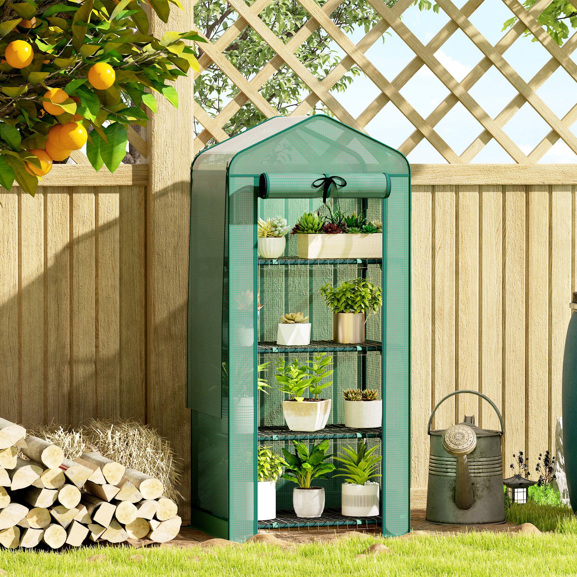 Alt View 1. Outsunny - Greenhouse with Screen Roof.