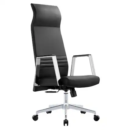Front. LeisureMod - Adorit Office Chair Ergonomic Mid-Back Mesh Computer Chair with Swivel & Tilt Comfortable Desk Chair - Black.