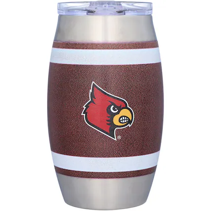 Front. Indigo Falls - Louisville Cardinals 15oz. Football Tumbler - Multicolor.