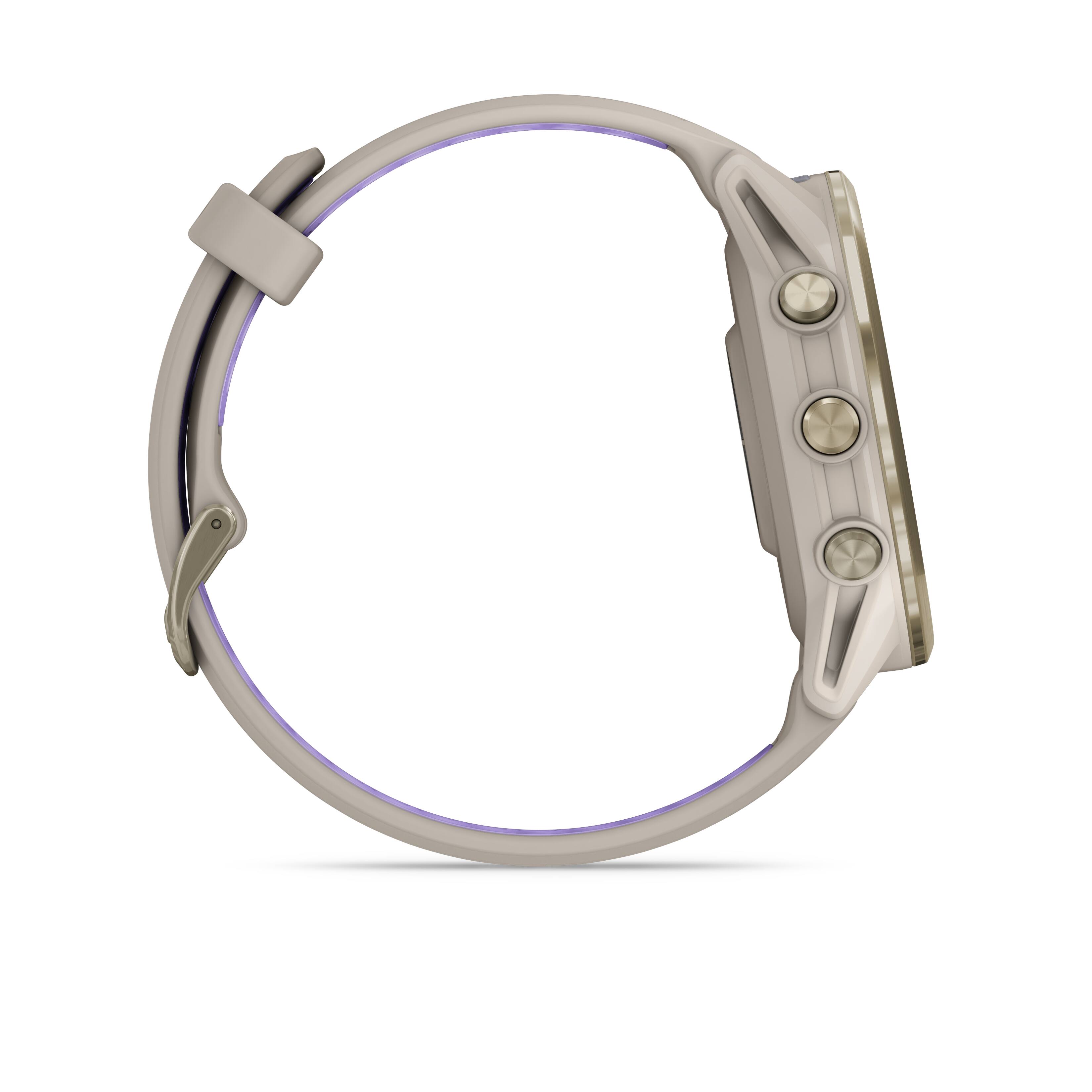 Alt View 6. Garmin - Forerunner 970 GPS Smartwatch 47 mm Titanium - Soft Gold Titanium with French Gray Case.