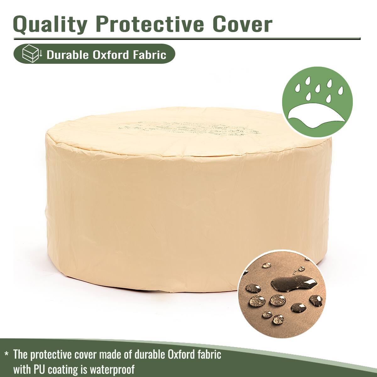 Quality Protective Cover

- Durable Oxford Fabric

* The protective cover made of durable Oxford fabric with PU coating is waterproof
