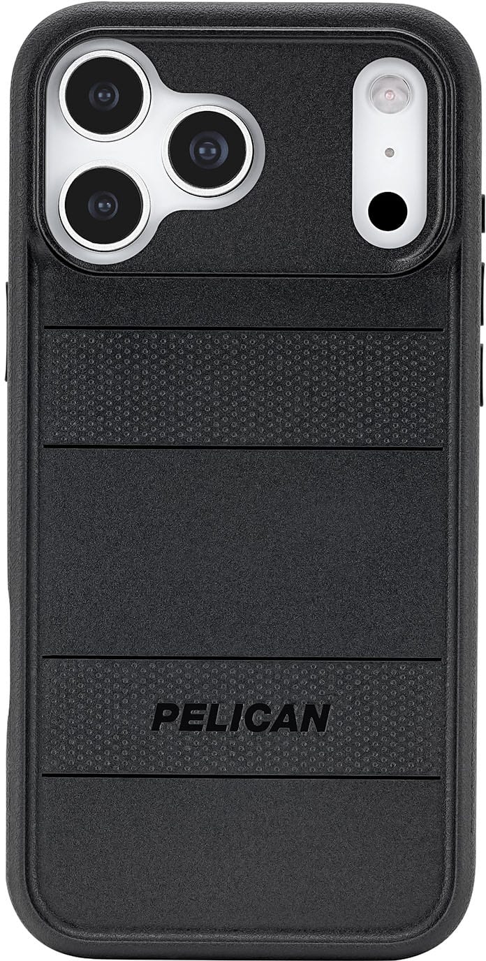Front. Pelican - Protector Case with MagSafe for Apple iPhone 17 Pro Max - Black.