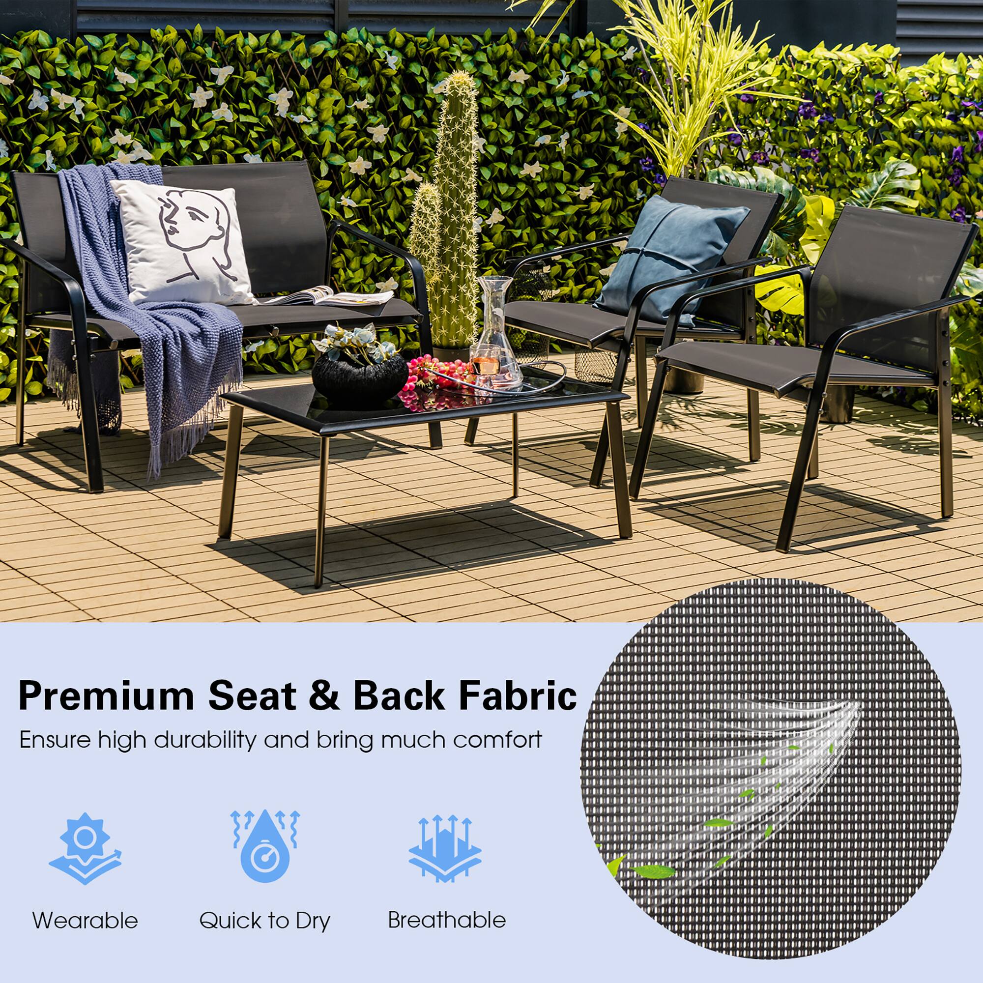 Premium Seat & Back Fabric
Ensure high durability and bring much comfort
Wearable
Quick to Dry
Breathable