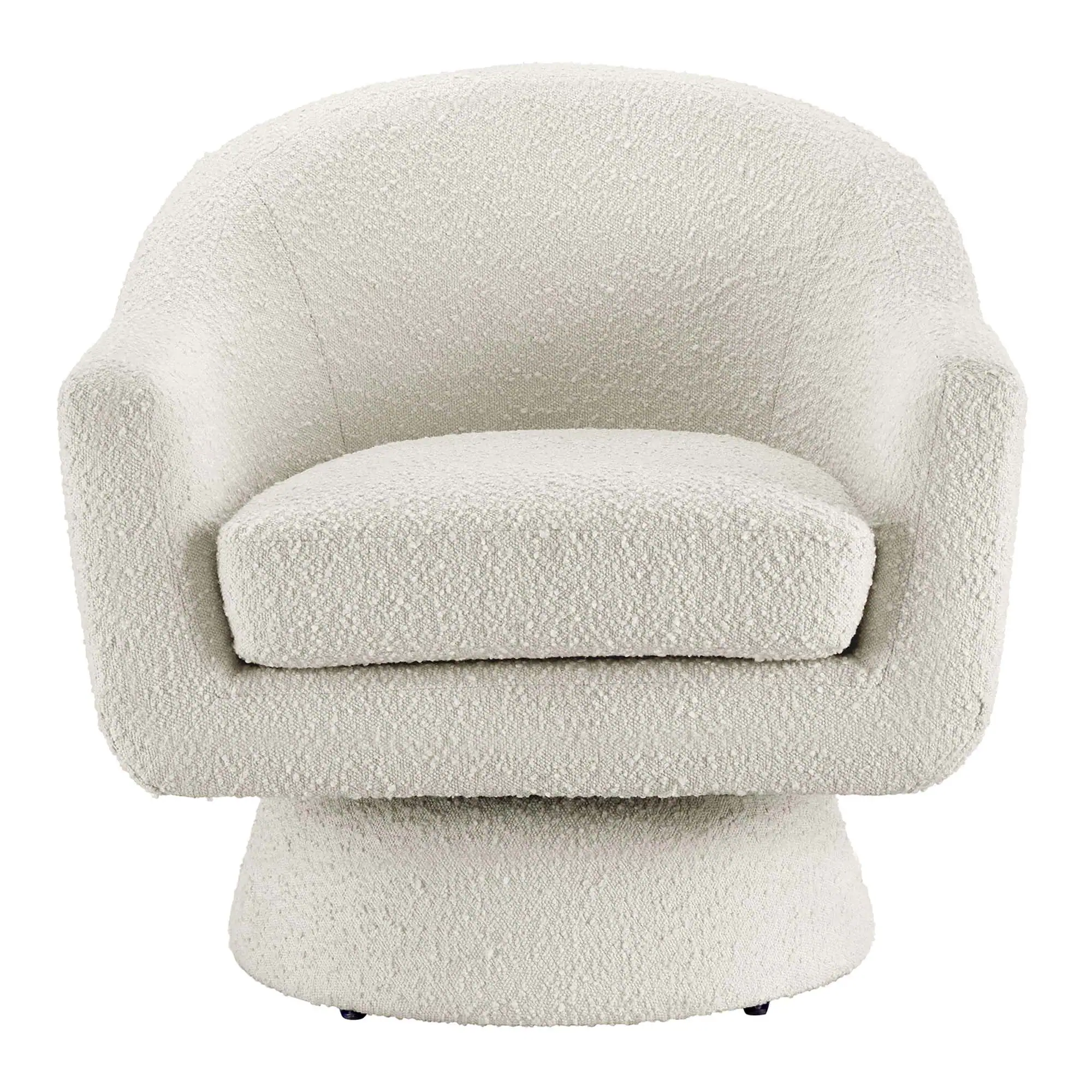 Alt View 4. Modway - Astral Boucle Fabric Swivel Chair by Modway - Ivory.