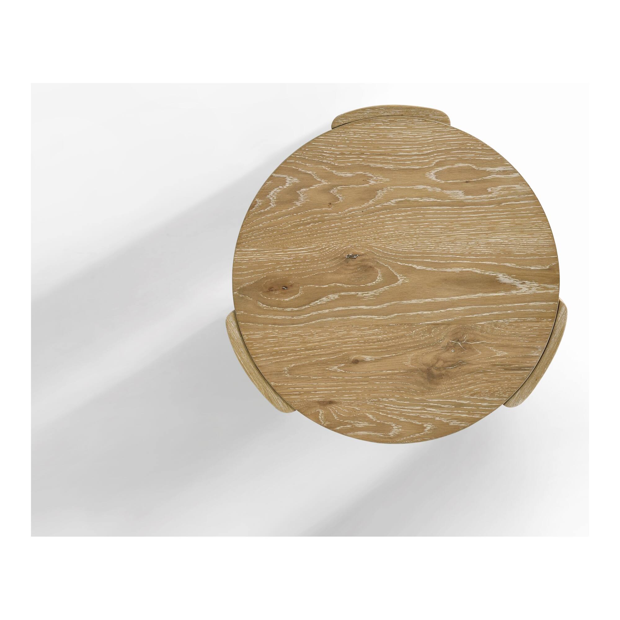 Alt View 1. Boyel Living - Organic-Edge Round Solid Wood End Table with 3-Leg Base - Brown.