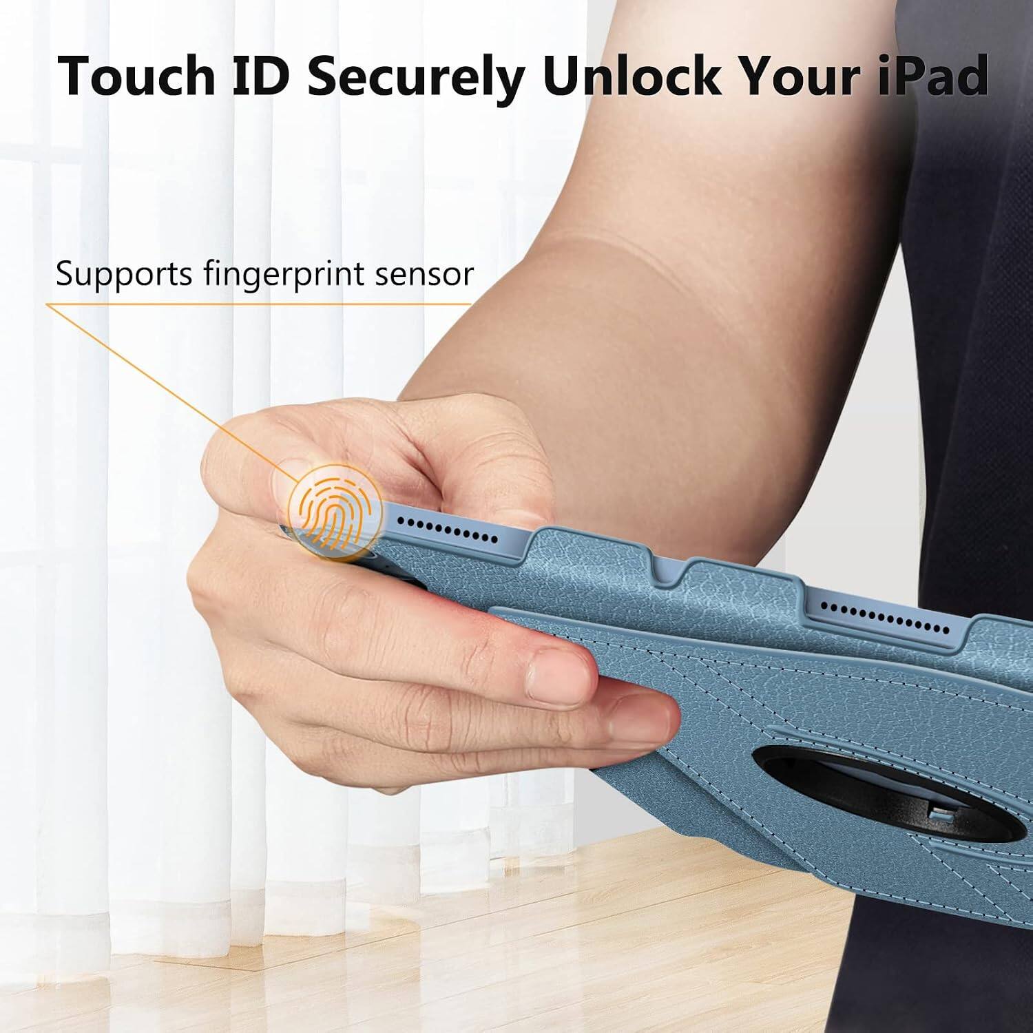Touch ID Securely Unlock Your iPad  
Supports fingerprint sensor