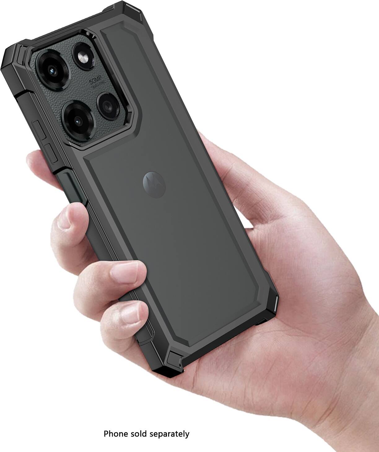 The text on the image reads "Phone sold separately."