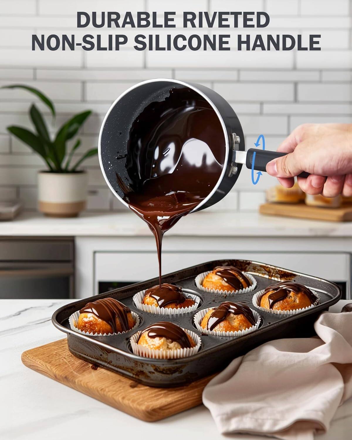 DURABLE RIVETED NON-SLIP SILICONE HANDLE