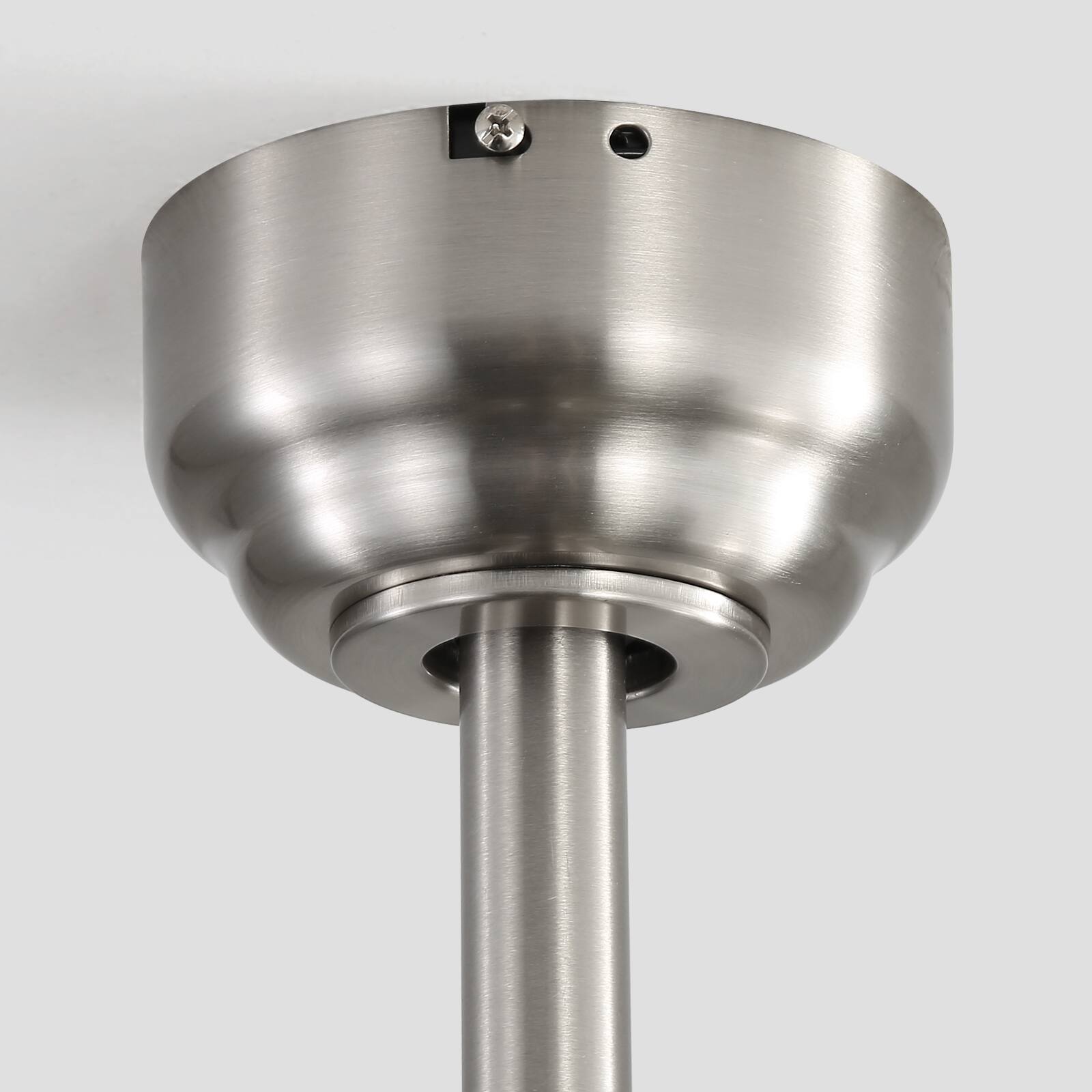 Alt View 6. Sofucor - 42'' Ceiling Fan Light Kit w/5 Dual Finish Blade Reversible DC & Remote Tri Mounting Options for Farmhouse Bedroom Patio - Nickel.