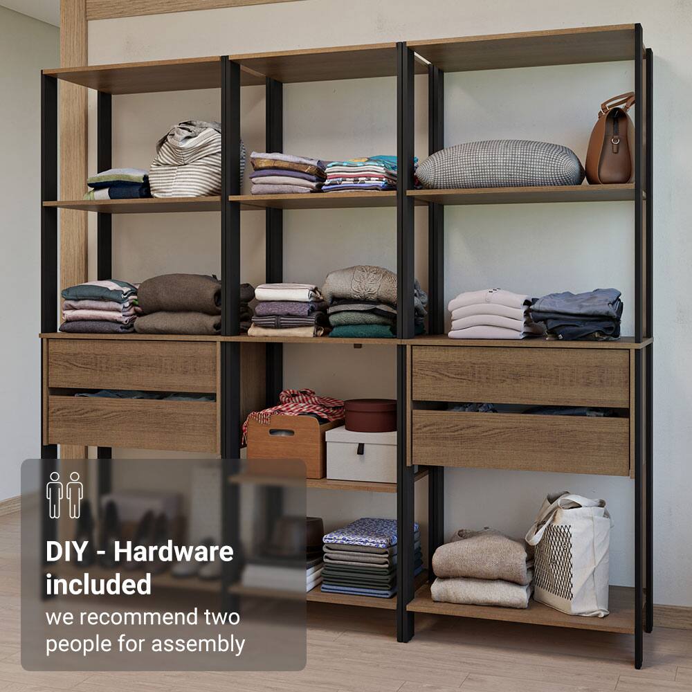 DIY - Hardware included  
we recommend two people for assembly