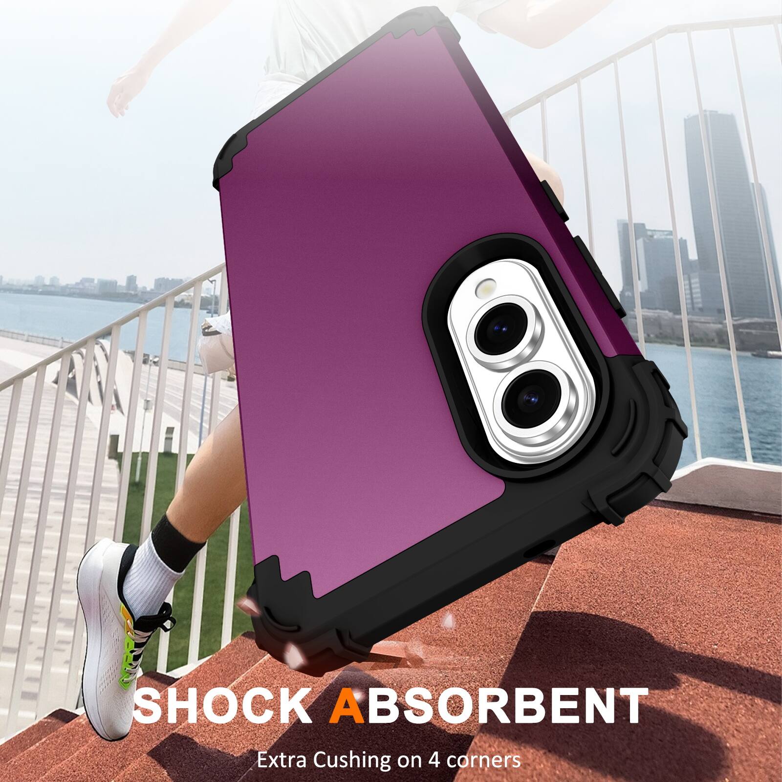 SHOCK ABSORBENT  
Extra Cushing on 4 corners