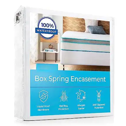 Box Spring Encasement
100% Waterproof
Liquid Proof Membrane
Bed Bug Protection
Allergen Barrier
360° Zippered Protection