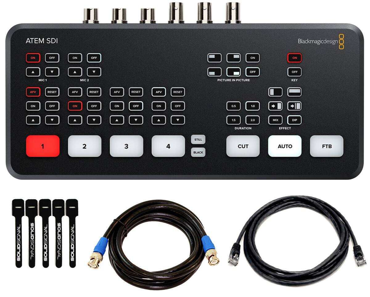 ATEM SDI  
Blackmagicdesign  

ON OFF ON OFF ON ON OFF OFF  
MIC 1 MIC 2  
PICTURE IN PICTURE  
KEY  
APV RESET APV RESET APV RESET  
AFV RESET AFV RESET  
ON OFF ON OFF ON OFF ON OFF  
a.5 10 A 1.5 2.0  
MIX DIP DURATION EFFECT  
1 2 3 4  
STILL BLACK CUT AUTO FTB  
SOUNDSIGNAL SOUNDSIGNAL SOUNDSIGNAL SOUNDSIGNAL