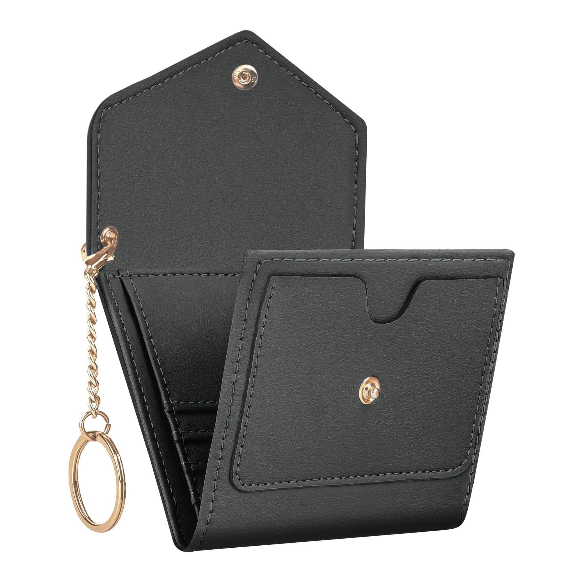 Jadie Link - Womens Wallet Rfid Blocking Small Wallets Woman Credit Card Holder Trifold Ladies Zipper Pocket Compact Sizesmall - Deep Grey