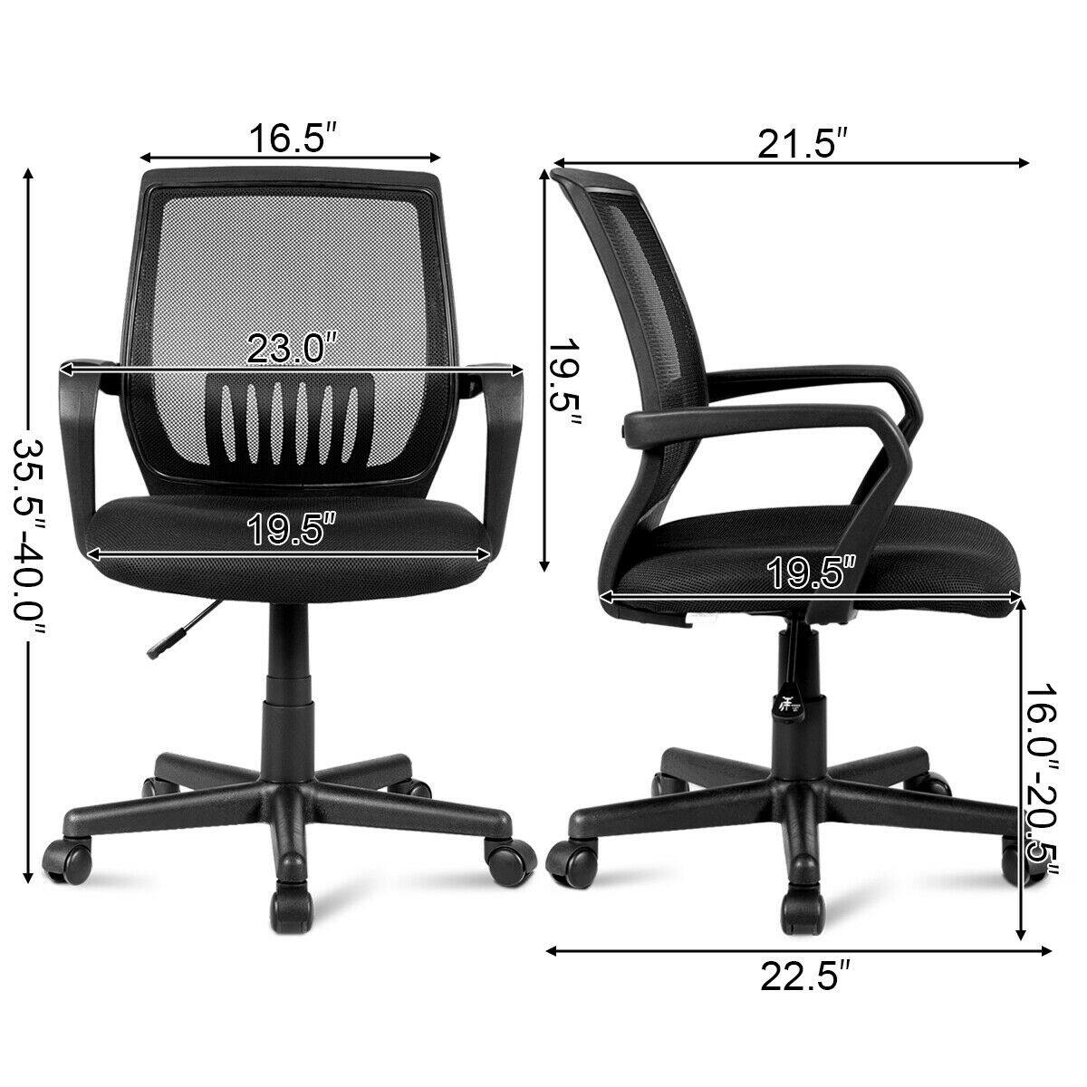 16.5"  
21.5"  
35.5"-40.0"  
23.0"  
19.5"  
19.5"  
19.5" 22.5"  
16.0"-20.5"