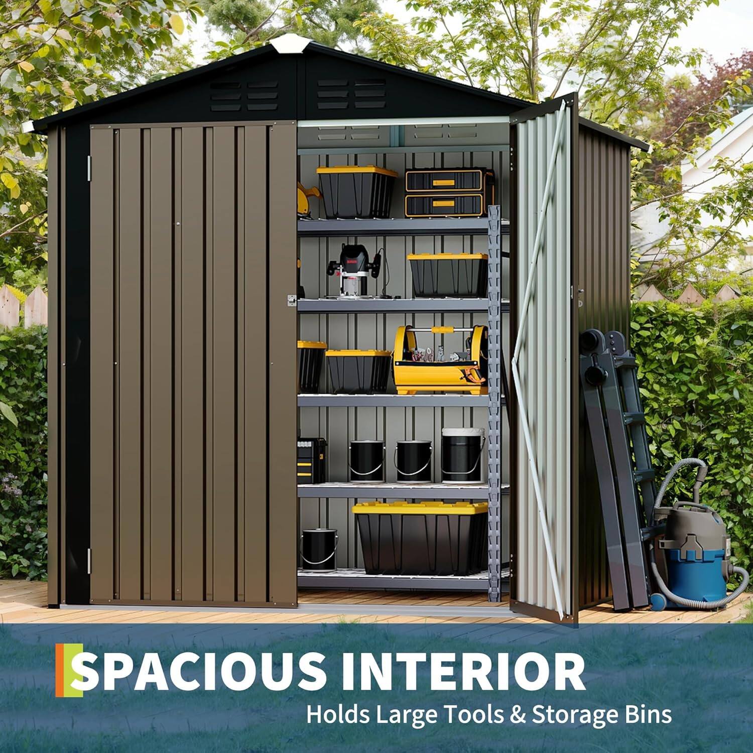 SPACIOUS INTERIOR  
Holds Large Tools & Storage Bins