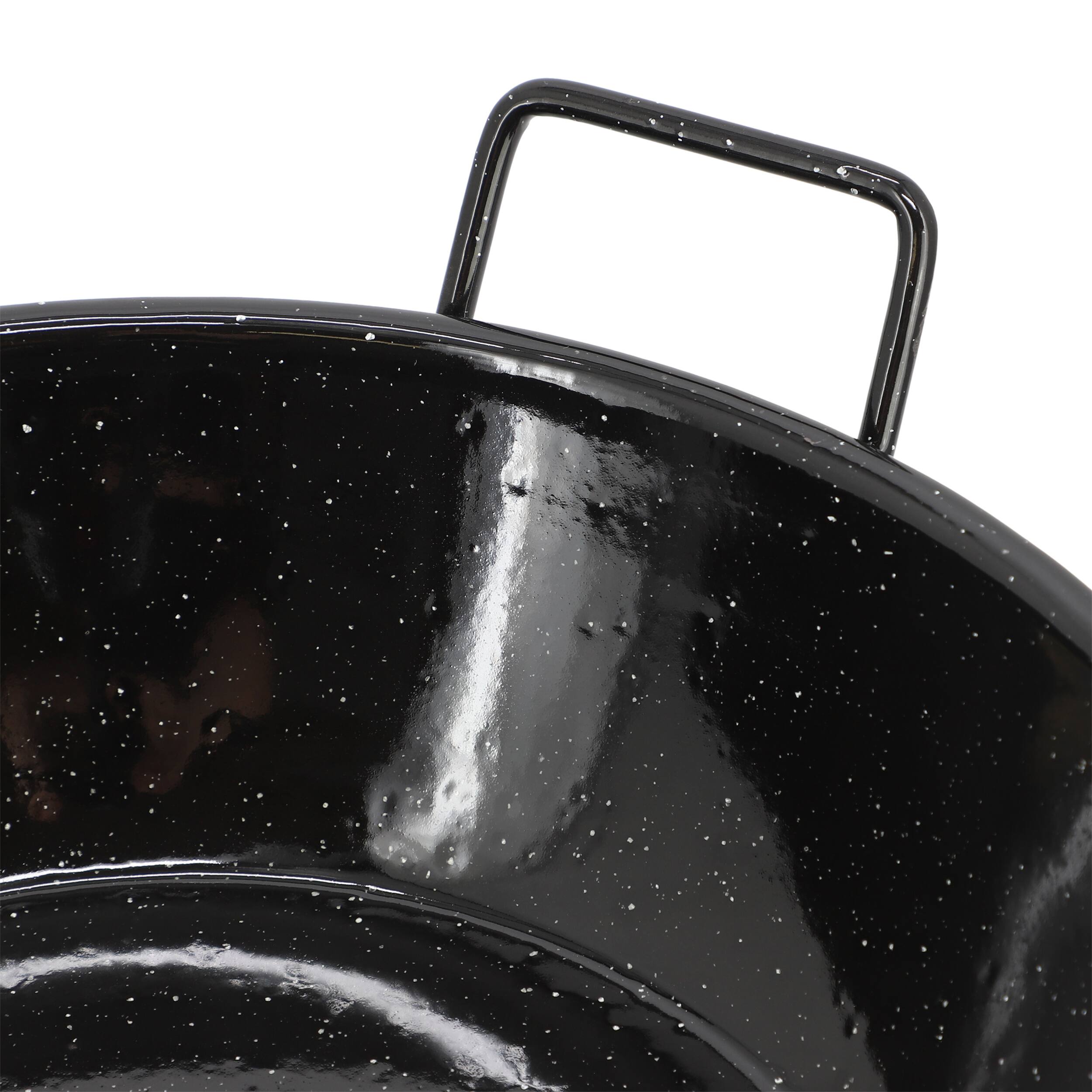Alt View 1. Oster - Oster Castillo 12 Inch Enamel on Steel Paella Pan in Speckled Black - Black.