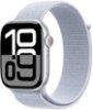 Apple Watch Series 10 (GPS+Cellular) 46mm Aluminum Case with Blue Cloud Sport Loop - Silver