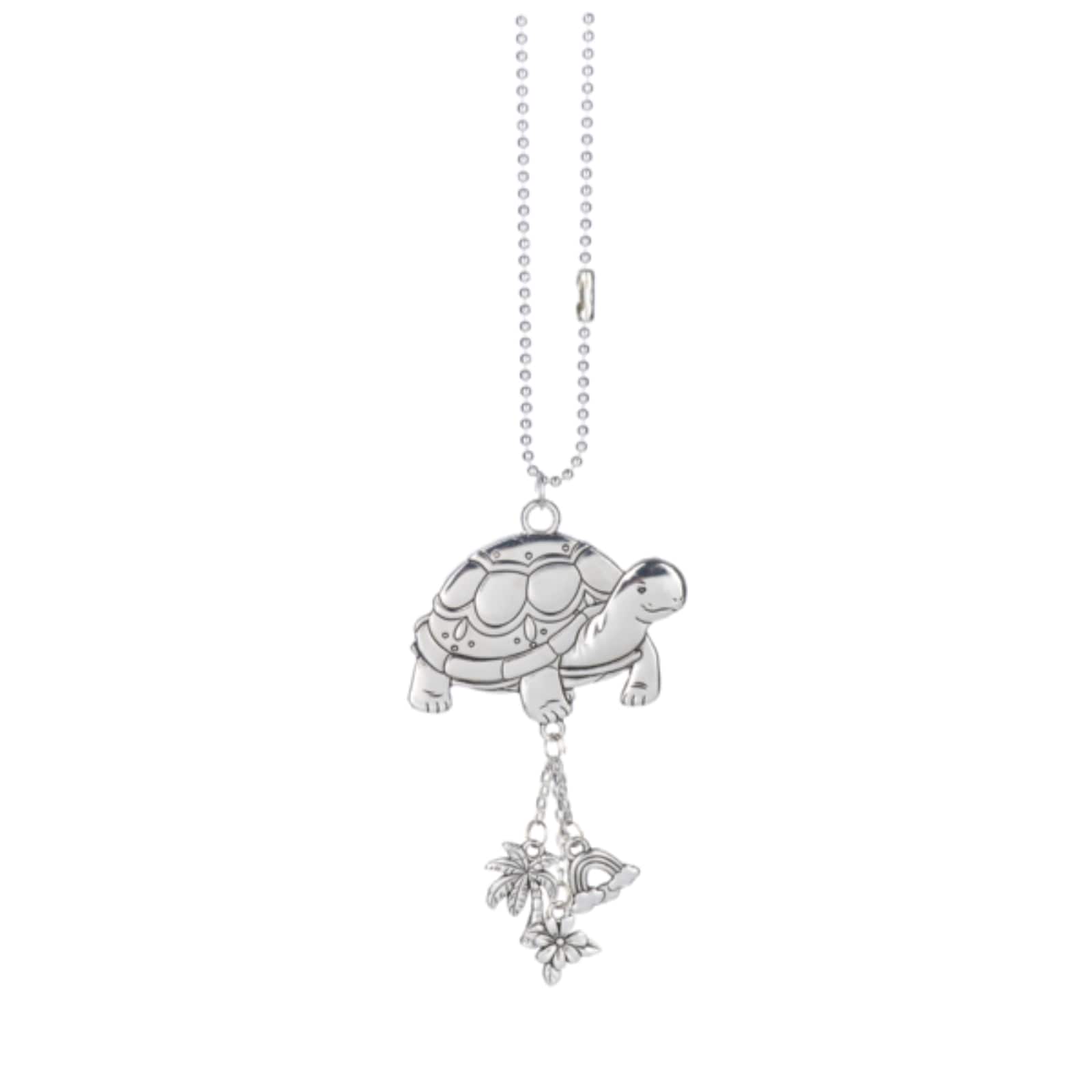 Ganz - Turtle Zinc Metal Car Charm with Chain - Silver price history on PriceWatchPro