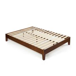 Hivvago - Twin size Solid Wood Platform Bed Frame Finish - Espresso