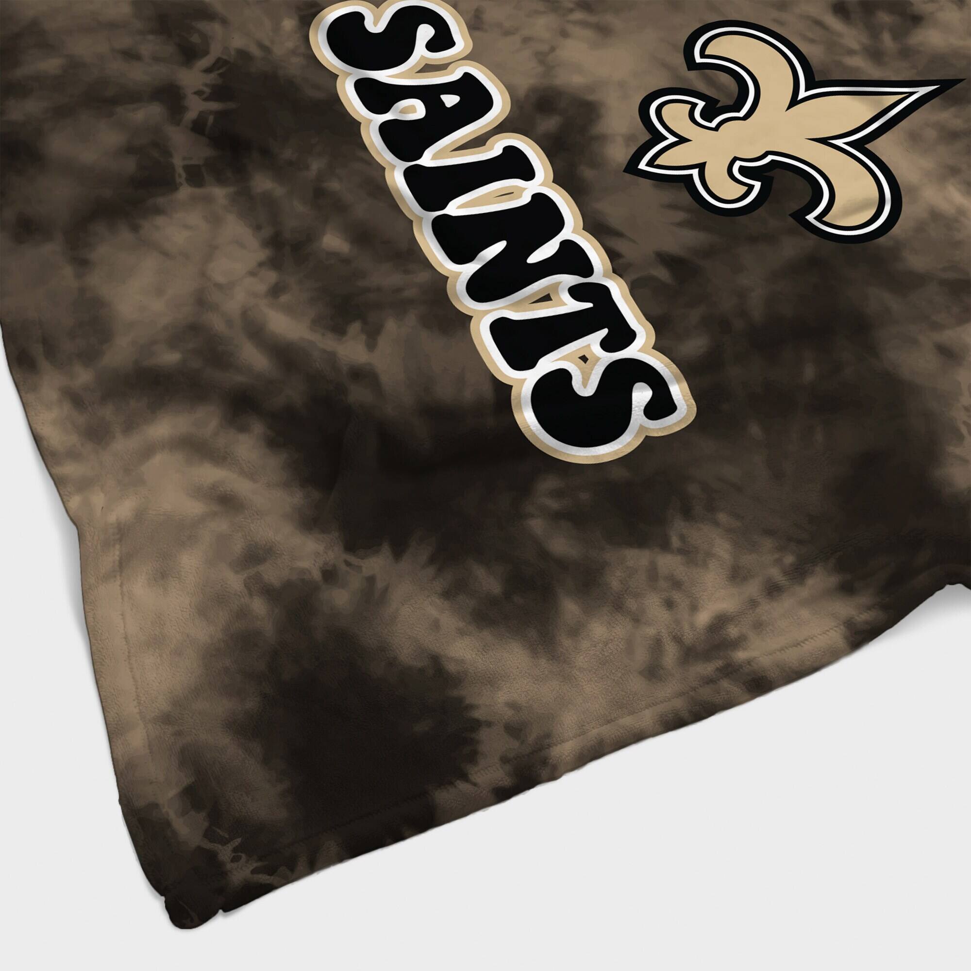 Alt View 1. Pegasus - New Orleans Saints 60'' x 70'' Bubble Tie-Dye Flannel Sherpa Blanket - Multicolor.