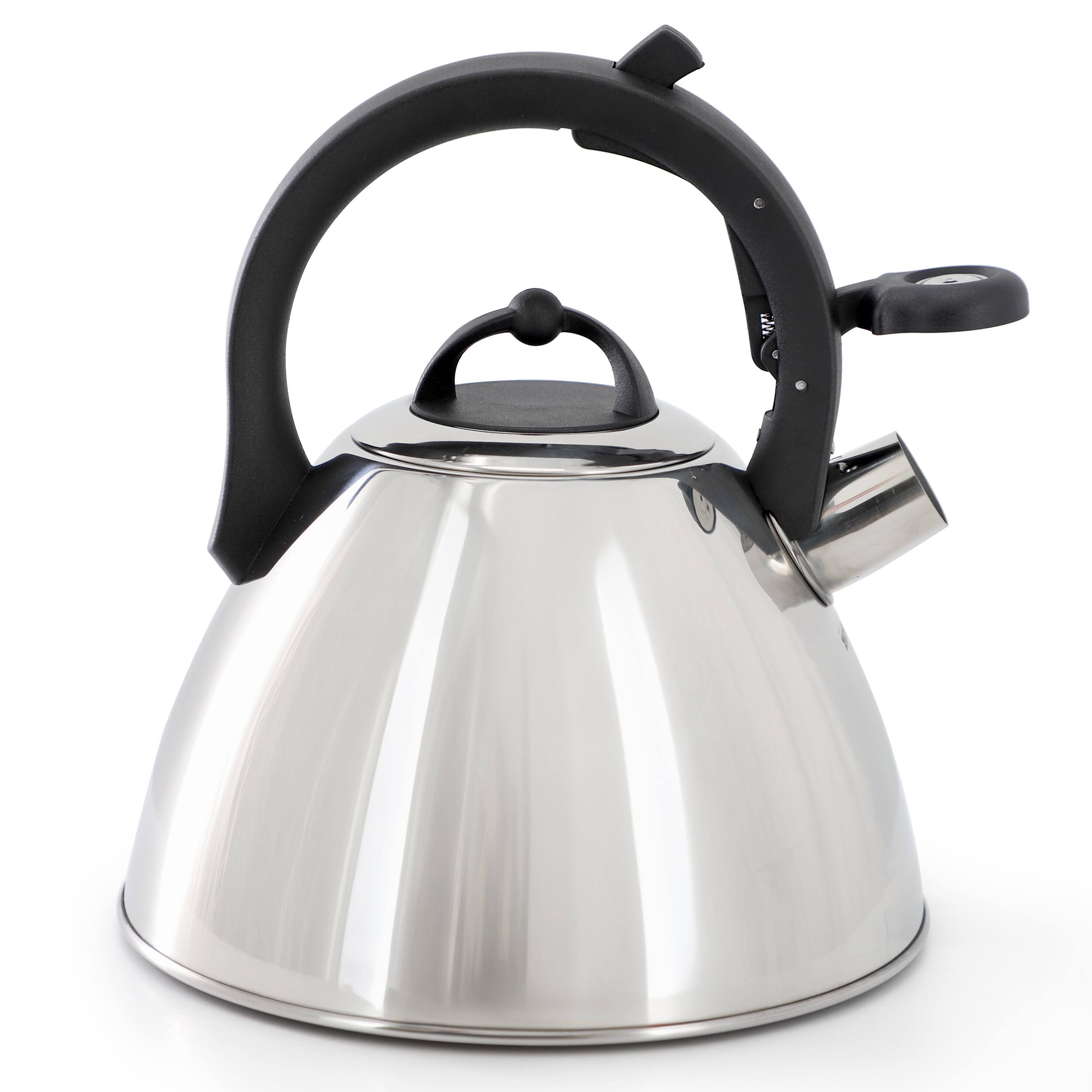 Alt View 1. Mr. Coffee - Mr. Coffee Starsbury 2.1 Quart Stainless Steel Whistling Tea Kettle with Stay Cool Handles - Silver.