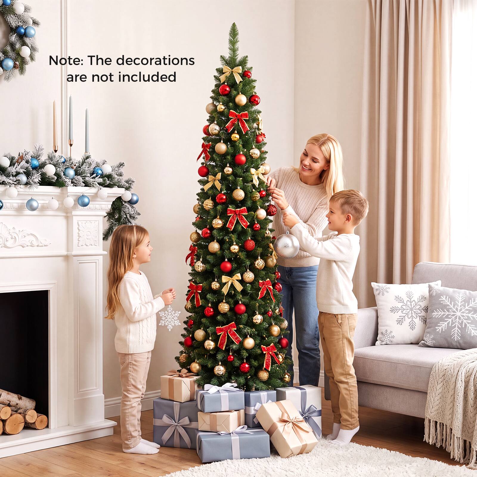 Note: The decorations are not included