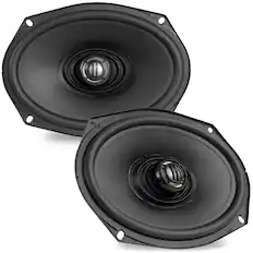 Front. NVX - XFHD69L 400W RMS 6" x 9" Saddlebag Lid Speakers for 1993-2023 Harley-Davidson Touring Models (Pair) - Black.