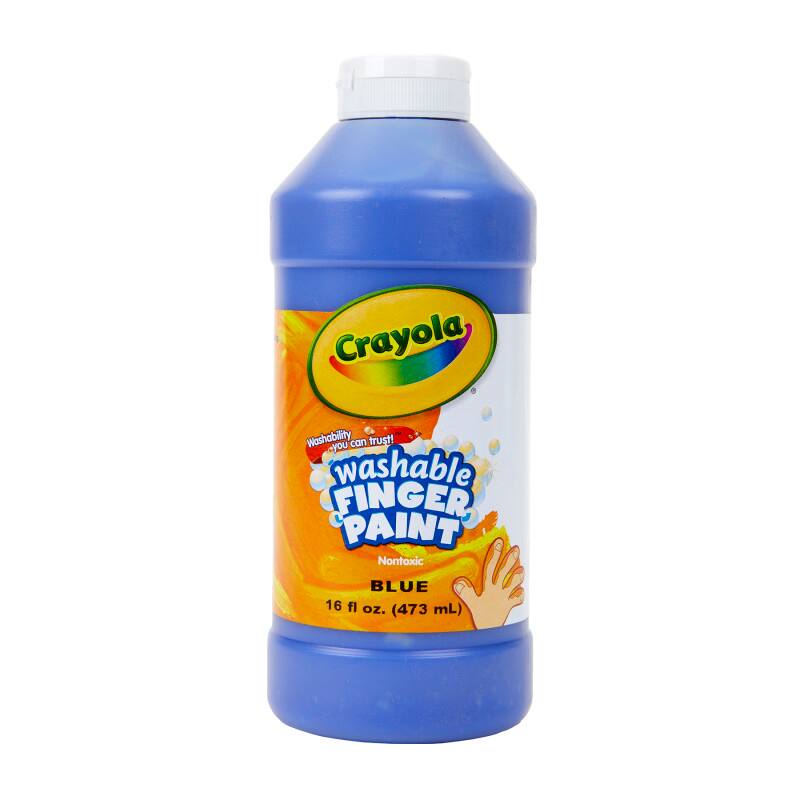 Crayola 8 Washability - you can trust! Washable Finger Paint Nontoxic Blue 16 fl oz. (473 mL)