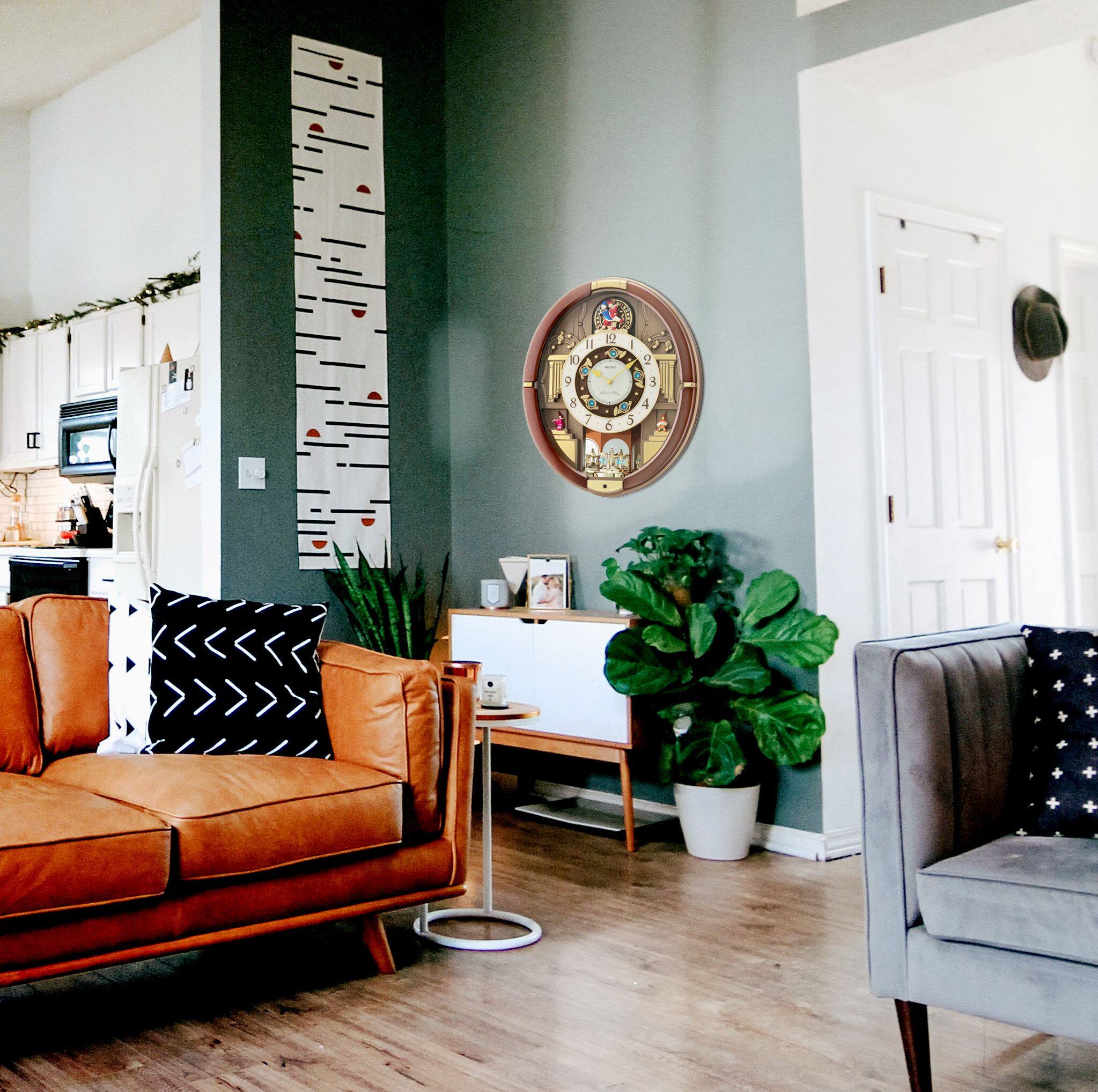 Alt View 1. Seiko - Seiko Summer Symphony Melodies In Motion Clock - Brown - Brown.