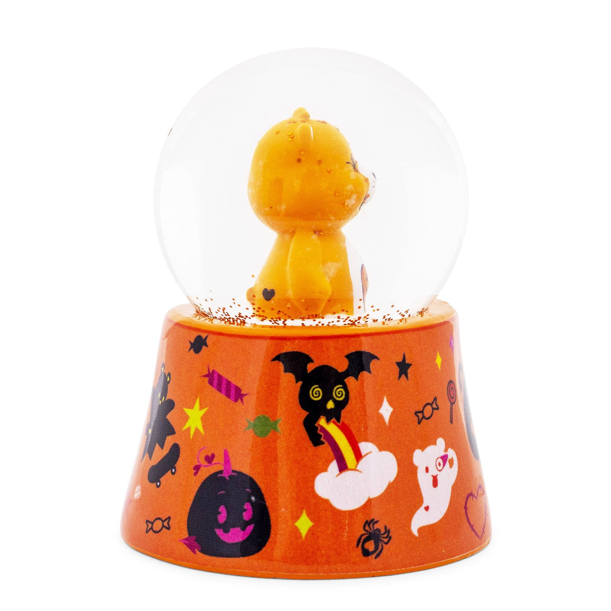 Alt View 1. Care Bears - Care Bears Trick-Or-Sweet Bear Mini Light-Up Snow Globe | 3 Inches Tall - Orange.