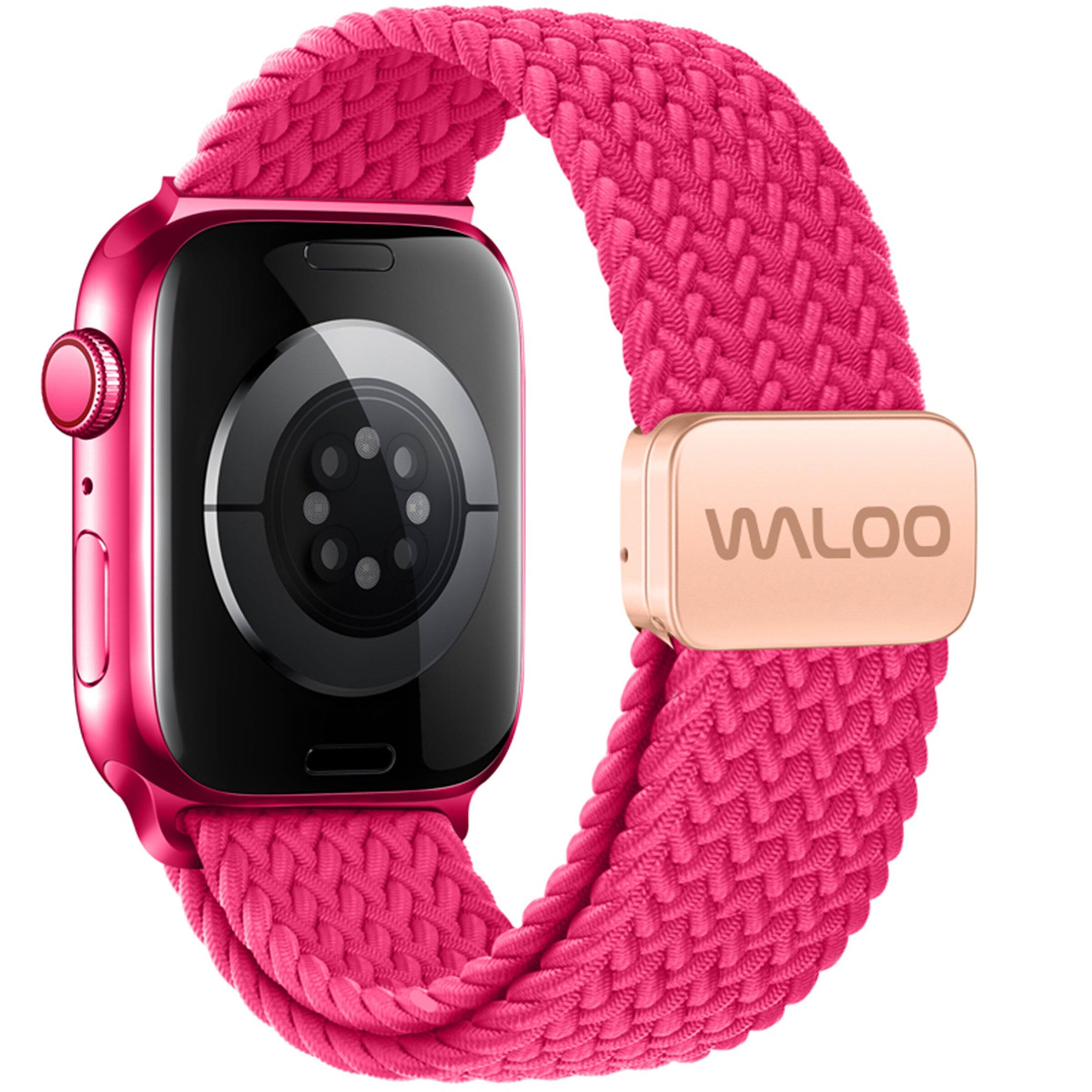 Alt View 9. Waloo - Magnetic Braided Nylon Loop Band - 40/41/42mm - Black - Black.