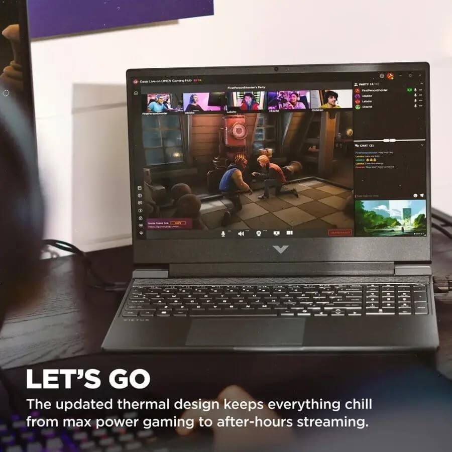 LET'S GO

The updated thermal design keeps everything chill from max power gaming to after-hours streaming.