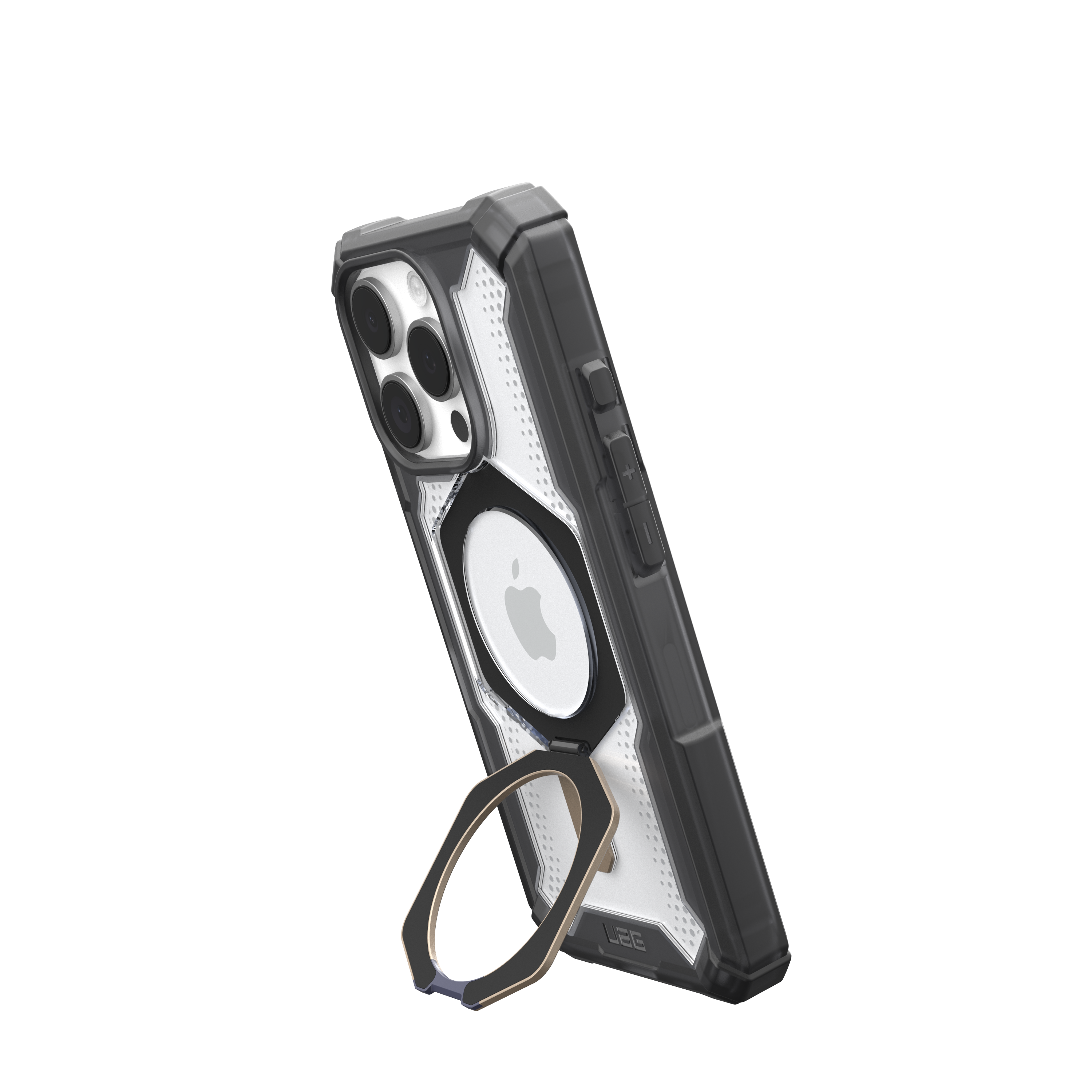 Angle. UAG - Plasma XTE Series Case with Magsafe for Apple iPhone 16 Pro - Ash/Titanium.