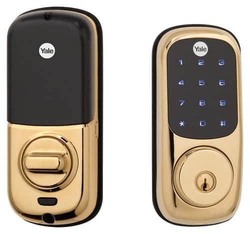 Best Buy: Yale Touch-Screen Deadbolt Lock Polished Brass YRD220-HA-605