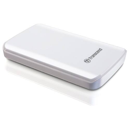 Front Standard. Transcend - StoreJet 500 GB 2.5" External Hard Drive - White.