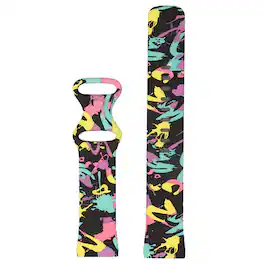 StrapsCo - Graphic Active Band Silicone Rubber Watch Strap For Fitbit Versa 4 (Short-Medium) - Abstract Art