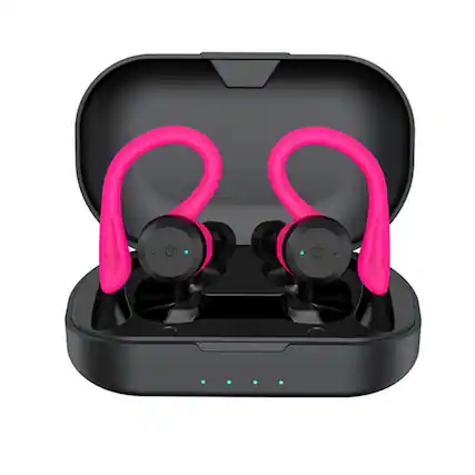 Front. SKRAN - Bluetooth Headphones True Wireless Earbuds- Stereo Sound Earphones,in-Ear Headsets ,for Sport Running - Rose red.