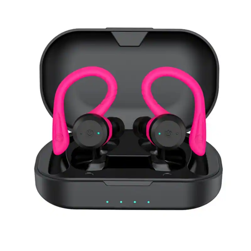 Front. SKRAN - Bluetooth Headphones True Wireless Earbuds- Stereo Sound Earphones,in-Ear Headsets ,for Sport Running - Rose red.